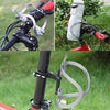 Bicycle Aluminum Alloy Bottle Cage Conversion Seat Fixed Adjustable Bottle Cage(Black)