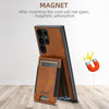 For Samsung Galaxy S25+ 5G Suteni H17 Oil Eax Leather MagSafe Detachable Wallet Phone Case(Brown)