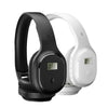 A8 Charging Version Portable Digital Display FM Headphone(White)
