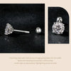 S925 Sterling Silver Platinum Plated Moissanite Threaded Base Stud Earrings(MSE050)