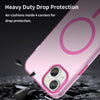 For iPhone 15 Plus MagSafe Frosted Translucent TPU + PC Full Coverage Phone Case(Pink)