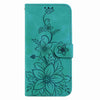 For Samsung Galaxy A26 5G Lily Embossed Leather Phone Case(Green)