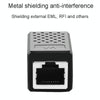 JINGHUA S61 Dual Pass-Through Header Network Cable Butt Connector Extender(Black)