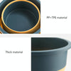 Large 17L Folding Thickened Portable Plastic Bucket Outdoor Fishing Barrel Car Travel Wash Barrel(Deep Blue)
