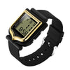 SANDA 388 Fashionable Square Outdoor Sports Leisure Watch Men's And Women's Multi-Functional Waterproof Luminous Electronic Watch(Gold)