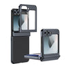 For Samsung Galaxy Z Flip6 Integrated AG Frosted Vacuum Plating Phone Case(Black)