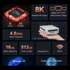 Ninkear N4 Windows 11 WiFi 6 Bluetooth 5.2 Mini PC, 16GB+512GB, AMD Ryzen 5 4600H(US Plug)