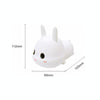 Cute Rabbit Pet Night Light Bedside Nursing Eye Protection Children Sleeping Silicone Lamp(Press Version)
