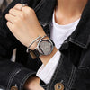 Women Triangle PU Leather Belt Quartz Watch(Black)
