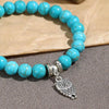 S2208-2 Owl Women Beaded Bracelet Turquoise Ethnic Style Charm Jewelry