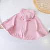 UPF50+ Baby Sunscreen Cloak Summer Thin Outer Wear Breathable Sunscreen Clothes Jacket, Size: L For 1-3 Years Old(Pink)