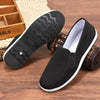 Men Spring and Summer Breathable Slip-on Canvas Breathable Non-slip Work Shoes, Size: 43(Black -bottom)