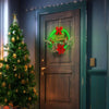Christmas Wreath Timing Lighting Lights Door Decorations Pine Needle Ornaments Showcase(Golden Flower)