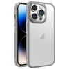 For iPhone 14 Pro Max Hardware Side Cooling Skin Feel Frosted Metal Lens Frame Phone Case(Grey)