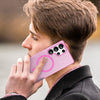 For Samsung Galaxy S25 Ultra MagSafe Frosted Translucent TPU + PC Full Coverage Phone Case(Pink)