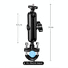 9cm Connecting Rod 20mm Ball Head Motorcycle Handlebar Fixed Mount Holder with Tripod Adapter & Screw for GoPro, Insta360, DJI and Other Action Cameras(Black)