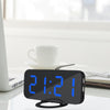 Multifunction Creative Mirror Reflective LED Display Alarm Clock with Snooze Function & 2 USB Charge Port(Blue)
