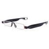 Portable Folding 360 Degree Rotation Presbyopic Reading Glasses with Pen Hanging, +2.50D(Black)