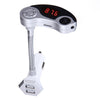 GT86 Dual USB Charger Car Bluetooth FM Transmitter Kit, Support LCD Display / TF Card Music Play / Hands-free(Silver)