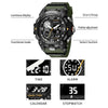 SMAEL 8055 Large Dial Sports Outdoor Waterproof Luminous Multifunctional Electronic Watch(Black White)