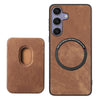 For Samsung Galaxy S25 5G Retro Leather Card Bag Magnetic Phone Case(Brown)