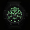 BAOGELA 1901 Honeycomb Hollow Luminous Dial Silicone Strap Quartz Watch For Men(Black Silver)