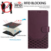 For Asus ROG Phone 8 / 8 Pro Honeycomb Embossing RFID Leather Phone Case(Violet)