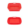 Air Fryer Grill Mat High Temperature Resistant Silicone Baking Tray, Specification: Rectangular Dot Red