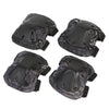 4pcs/set  Sports Knee and Elbow Pads Outdoor Sport Safety Gear Drop(Black Python Pattern)