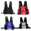 Hip-Hop Functional Chest Bag Vest Trendy Backpack(Black)