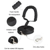 5m Long Dog Training Lead with Bungee (Black) - 2.5cm Wide
