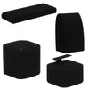 5x5x3cm Rectangular Earrings Seat Black Microfiber Necklace Ring Jewelry Display Live Jewelry Prop Rack
