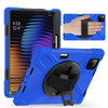 For Xiaomi Pad 7 / 7 Pro Rotatable Holder Silicone Hybrid PC Tablet Case with Shoulder Strap(Blue)