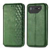 For ASUS ROG Phone 7 Cubic Grid Pressed Magnetic Leather Phone Case(Green)