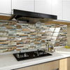 12 PCS 10 x 20cm Brick Pattern Crystal Film Glossy Tile Sticker Floor Sticker(Kit028)