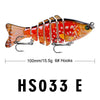 PROBEROS HS033 10cm 15.61g Knotty Lure Fish Bait Plastic Hard Bait(E)