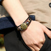 2 PCS Couple Lovers Jewelry Leather Braided Constellation Detail Hand Chain Bracelet, Size: 21*1.2cm