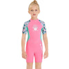 DIVE & SAIL M150656K Children Diving Suit 2.5mm One-piece Warm Swimsuit Short-sleeved Cold-proof Snorkeling Surfing Anti-jellyfish Suit, Size: S(Pink)