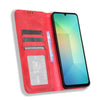For Samsung Galaxy A06 5G Magnetic Buckle Retro Texture Leather Phone Case(Red)