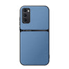 For Samsung Galaxy S20 FE 4G / 5G Litchi Leather Magnetic Full Coverage Shockproof Phone Case(Blue)
