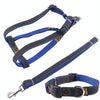 Heavy Duty Denim Dog Leash, Collar & Chest Strap Set, XL, Blue