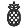 5 PCS Pineapple Silicone Teether Babies Teething Pendant Nursing Soft Silicone Safe Toys for Soothe Teething Baby(Black)