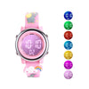 JNEW A380-86664 Children Cartoon 3D Happy Small Elephant Alarm Waterproof Sports LED Digital Watch(Light Blue)