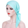 Curved Two Tail Wrap Cap Turban Hat, Size:M (56-58cm)(Fruit Green)