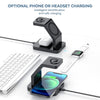 S6 3 In 1 Multi-function Magnetic Wireless Charger Stand for iPhone & iWatch & AirPods(White)