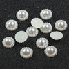 1 Packet Sun Flower Imitation Pearl Patch DIY Mobile Phone Hair Accessories Environmental Protection Patch(Creamy-white)