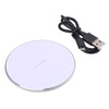 Q25 15W Plaid Pattern Desktop Metal Round Wireless Charger(Black)