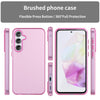 For Samsung Galaxy A35 5G Frosted Translucent TPU Hybrid PC Full Coverage Phone Case(Pink)