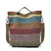 FB-15 Simple Canvas Handbag Single Shoulder Crossbody Bag Multi-Layer Stitching Women Bag