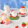 3pcs Christmas Lovely Micro Landscape Snow Ornament Decorative Accessories, Style: No.19 Holding Love Elderly
